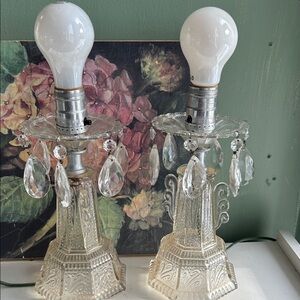 Elegant Crystal Table Lamps set